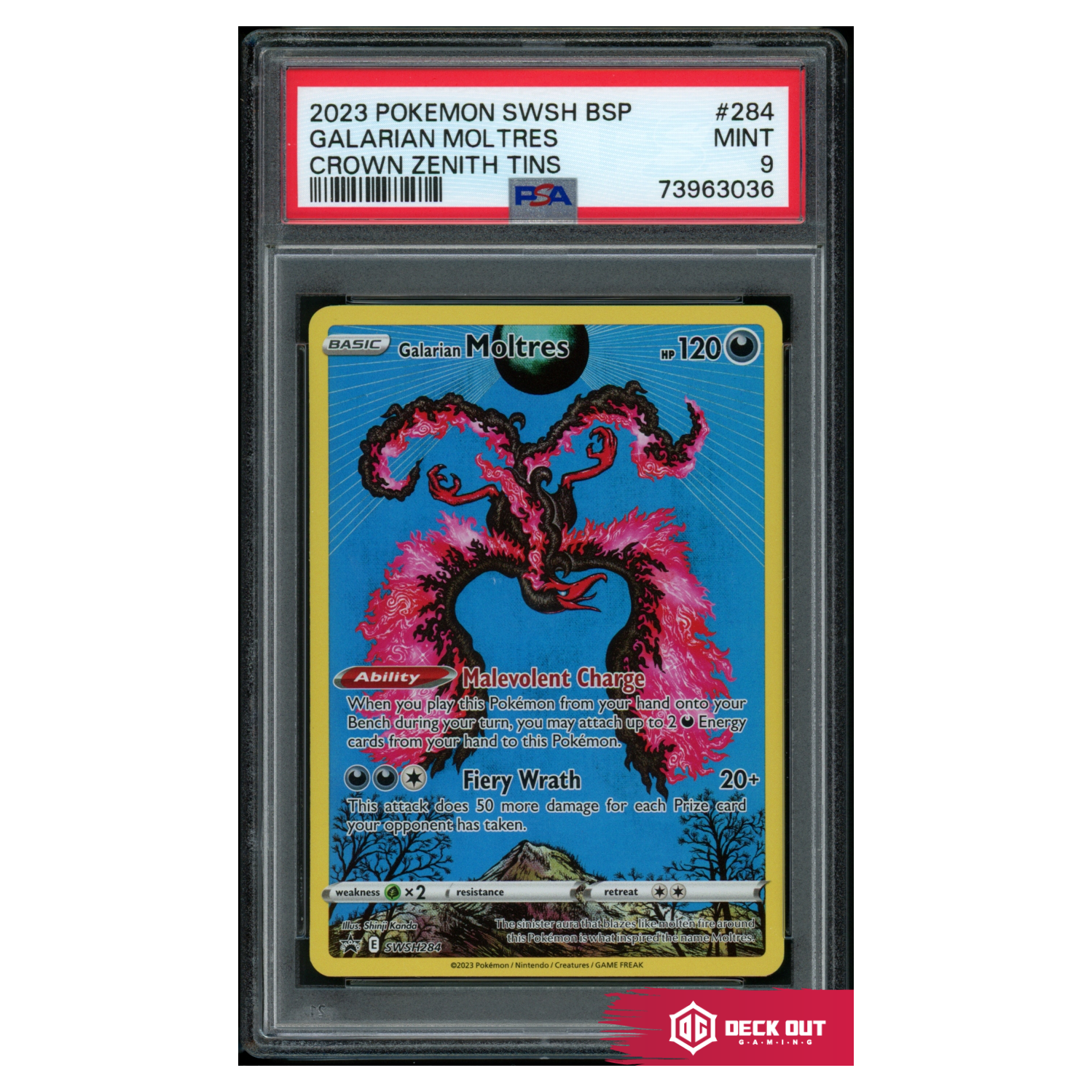 Galarian Moltres - SWSH Promos - SWSH284 - PSA 9 - 73963036 - Deck Out Gaming