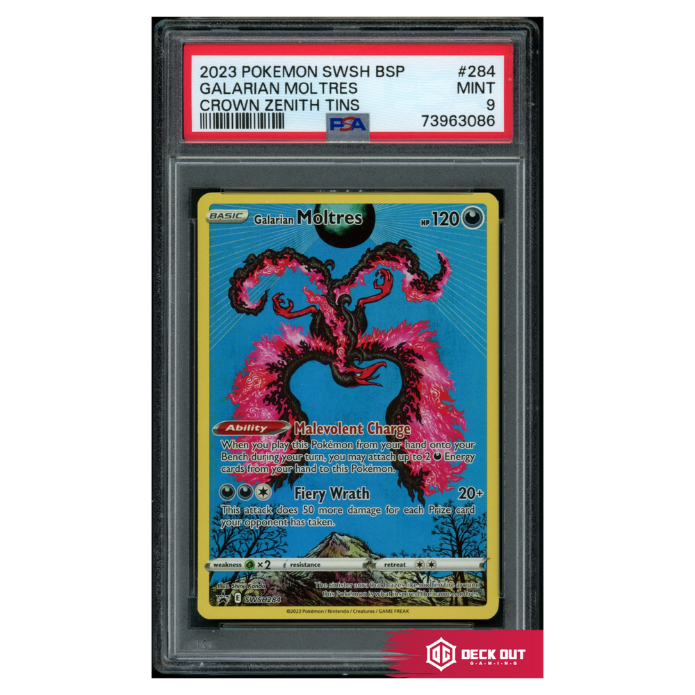 Galarian Moltres - SWSH Promos - SWSH284 - PSA 9 - 73963086 - Deck Out Gaming