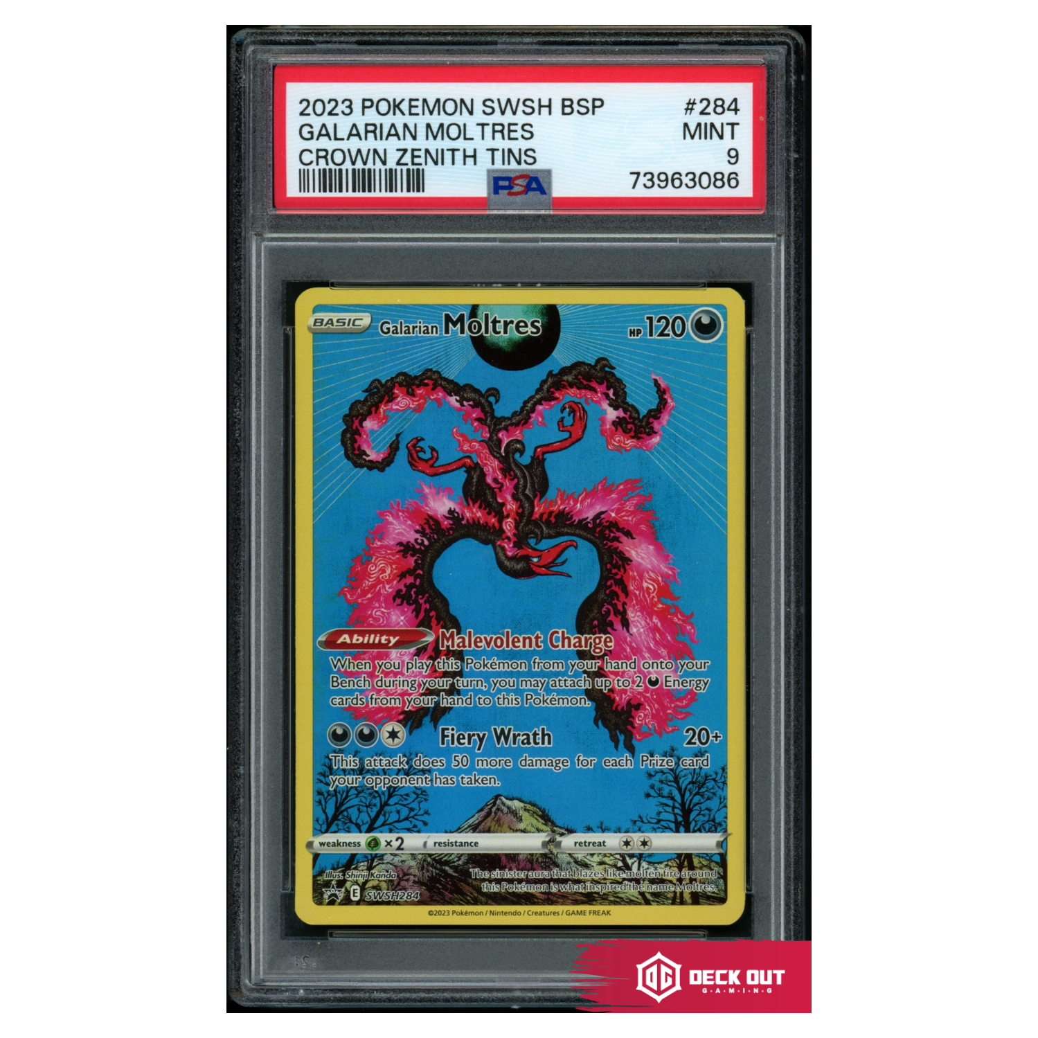 Galarian Moltres - SWSH Promos - SWSH284 - PSA 9 - 73963086 - Deck Out Gaming