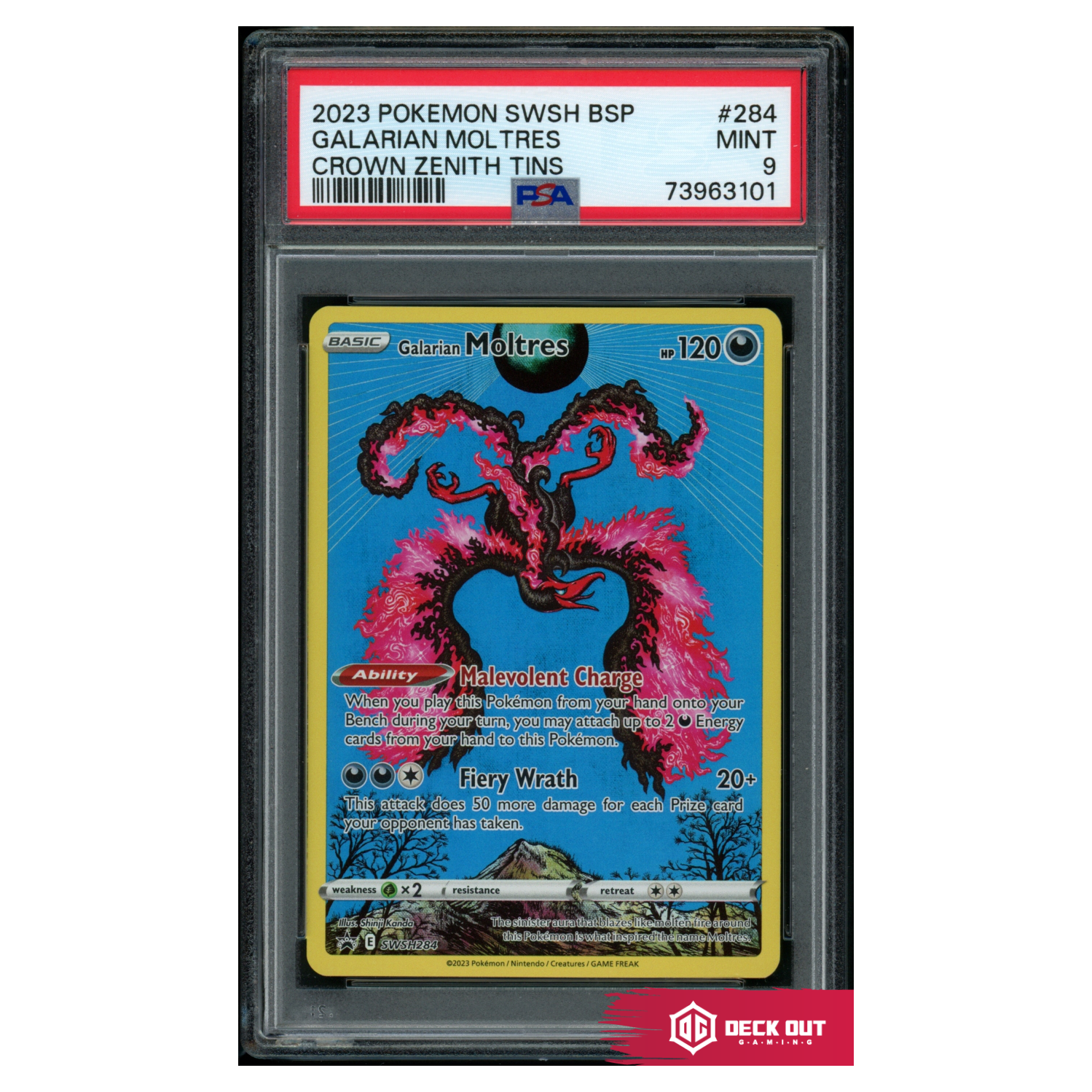 Galarian Moltres - SWSH Promos - SWSH284 - PSA 9 - 73963101 - Deck Out Gaming