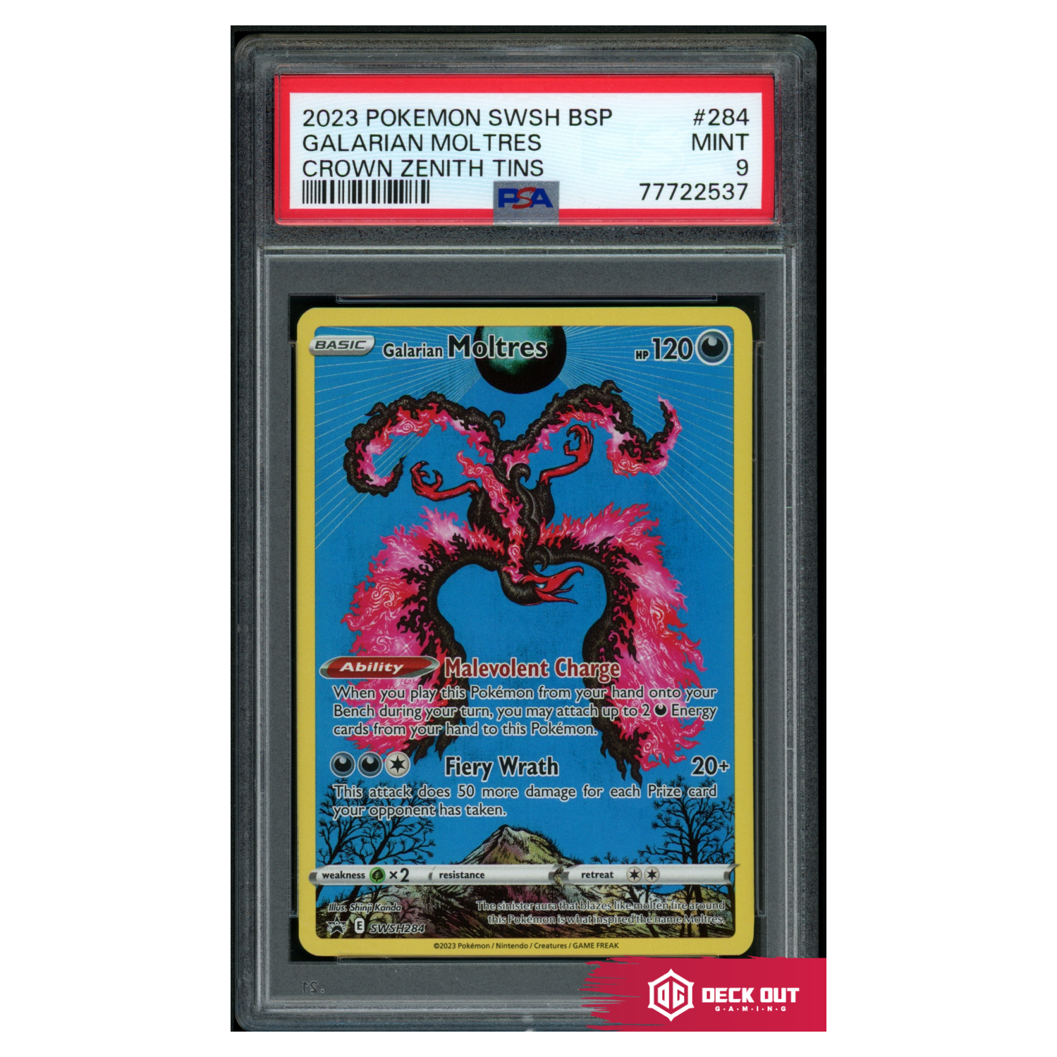 Galarian Moltres - SWSH Promos - SWSH284 - PSA 9 - 77722537 - Deck Out Gaming