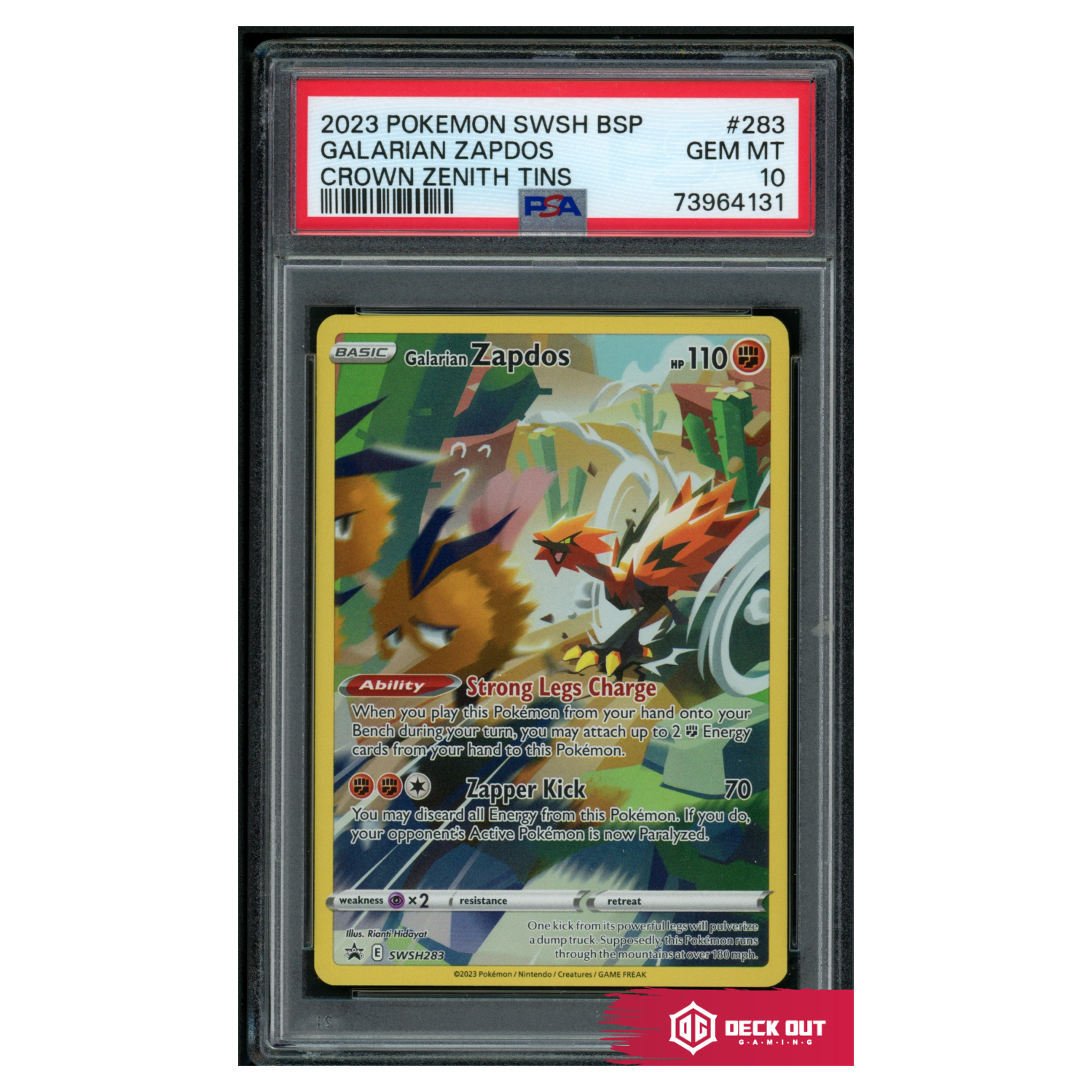 Galarian Zapdos - SWSH Promos - SWSH283 - PSA 10 - 73964131 - Deck Out Gaming