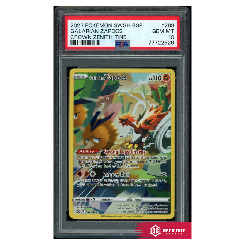 Galarian Zapdos - SWSH Promos - SWSH283 - PSA 10 - 77722526 - Deck Out Gaming