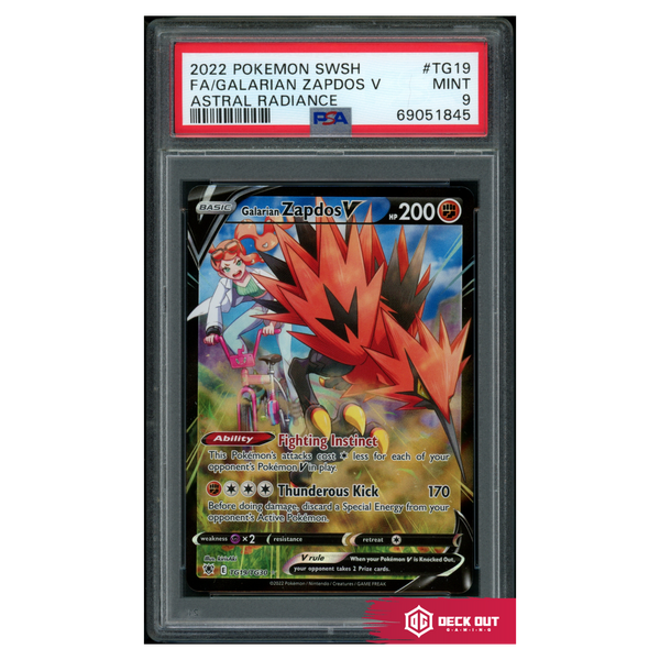 Galarian Zapdos V - Astral Radiance - TG19 - PSA 9 - 69051845 - Deck Out Gaming
