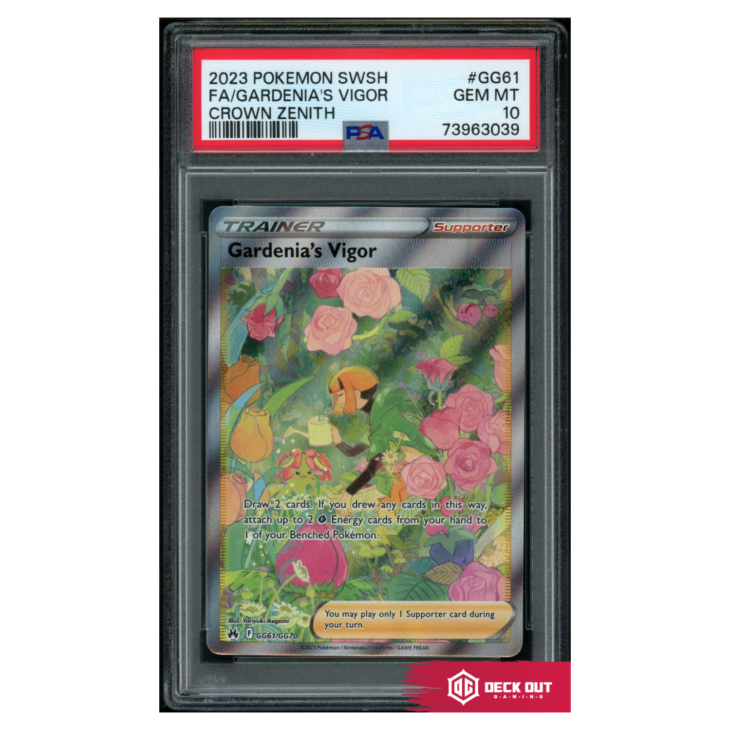 Gardenia's Vigor - Crown Zenith - GG61 - PSA 10 - 73963039 - Deck Out Gaming