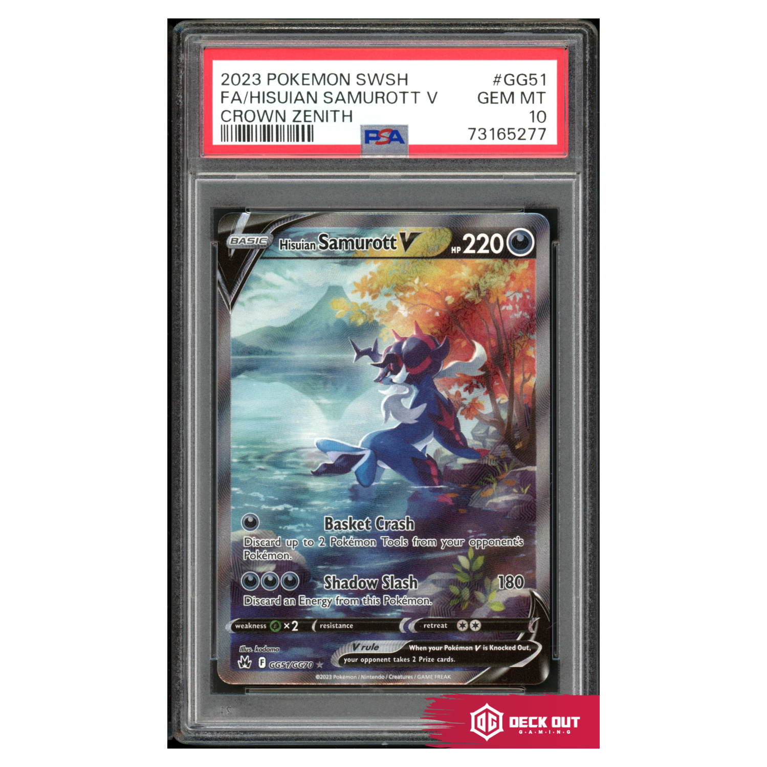 Hisuian Samurott V - Crown Zenith - GG51 - PSA 10 - 73165277 - Deck Out Gaming