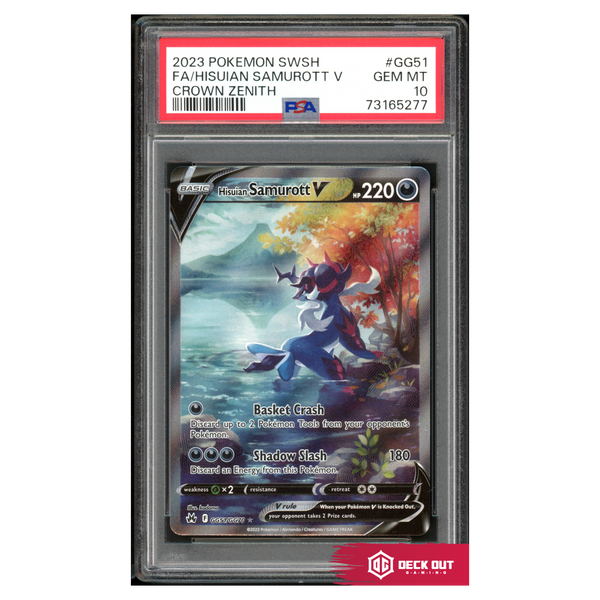 Hisuian Samurott V - Crown Zenith - GG51 - PSA 10 - 73165277 - Deck Out Gaming