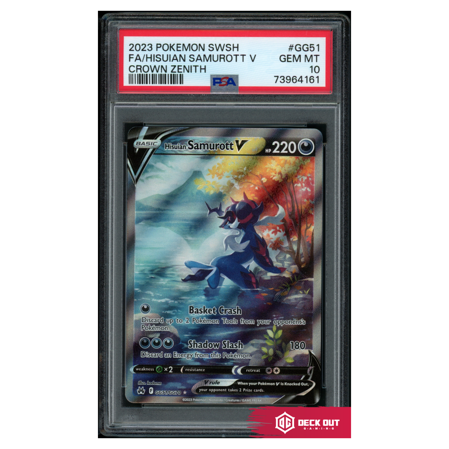 Hisuian Samurott V - Crown Zenith - GG51 - PSA 10 - 73964161 - Deck Out Gaming