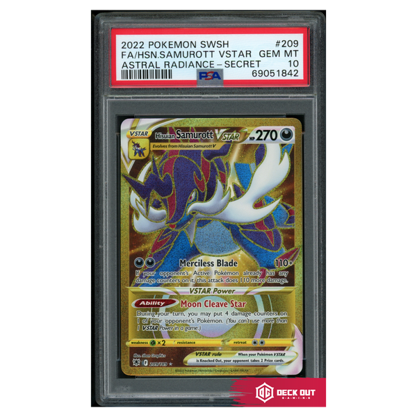 Hisuian Samurott VStar - Astral Radiance - 209 - PSA 10 - 69051842 - Deck Out Gaming