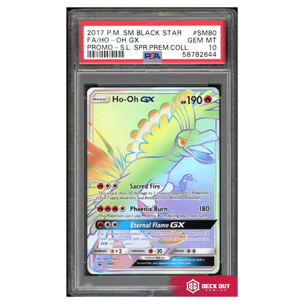 Ho-oh GX - SM Promos - SM80 - PSA 10 - 58782644 - Deck Out Gaming