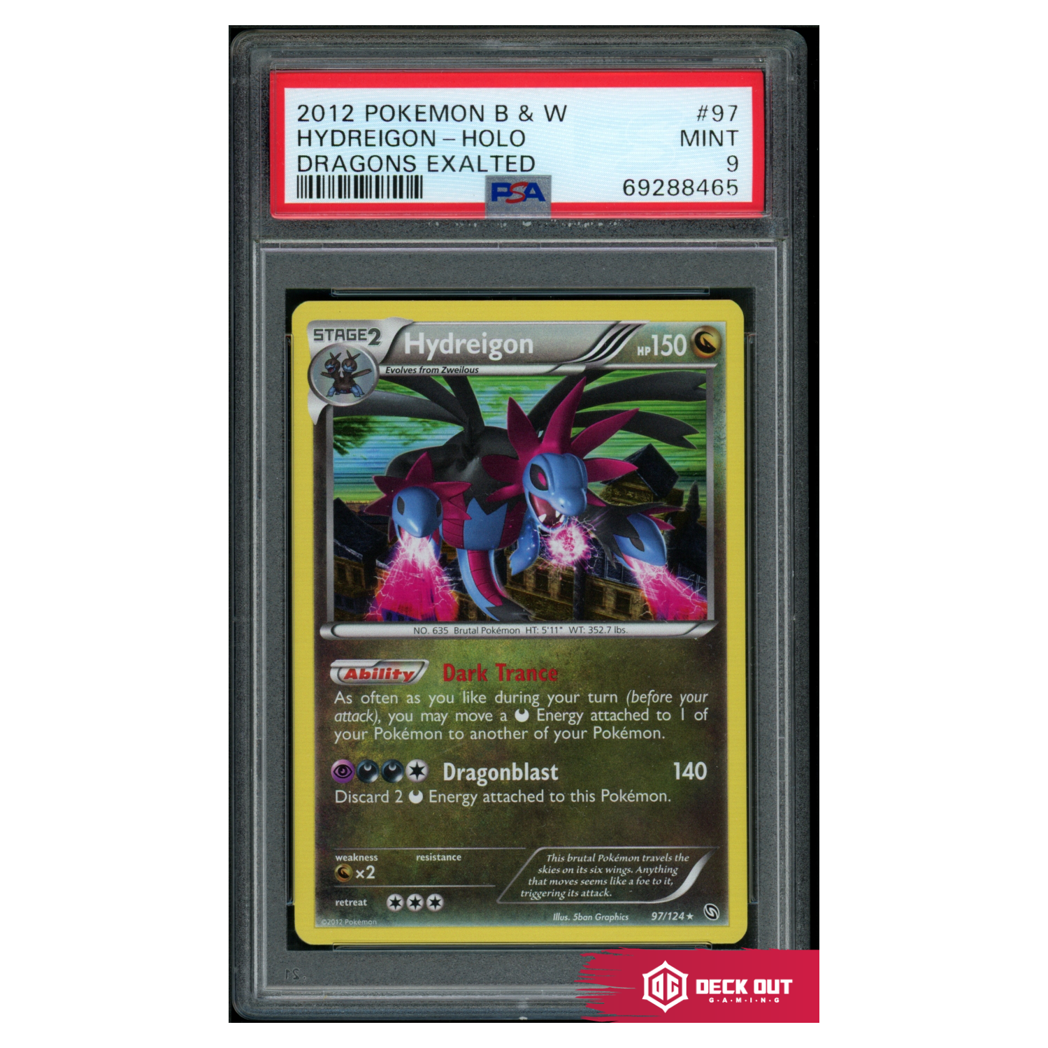 Hydreigon - Dragons Exalted - 97 - PSA 9 - 69288465 - Deck Out Gaming