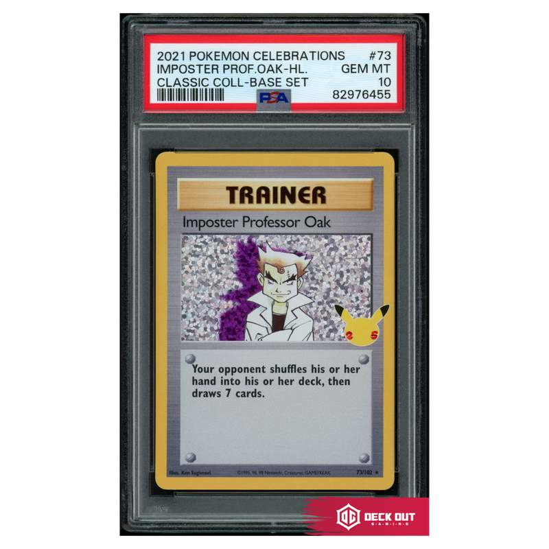 Imposter Professor Oak - Celebrations Classic Collection - 73 - PSA 10 - 82976455 - Deck Out Gaming
