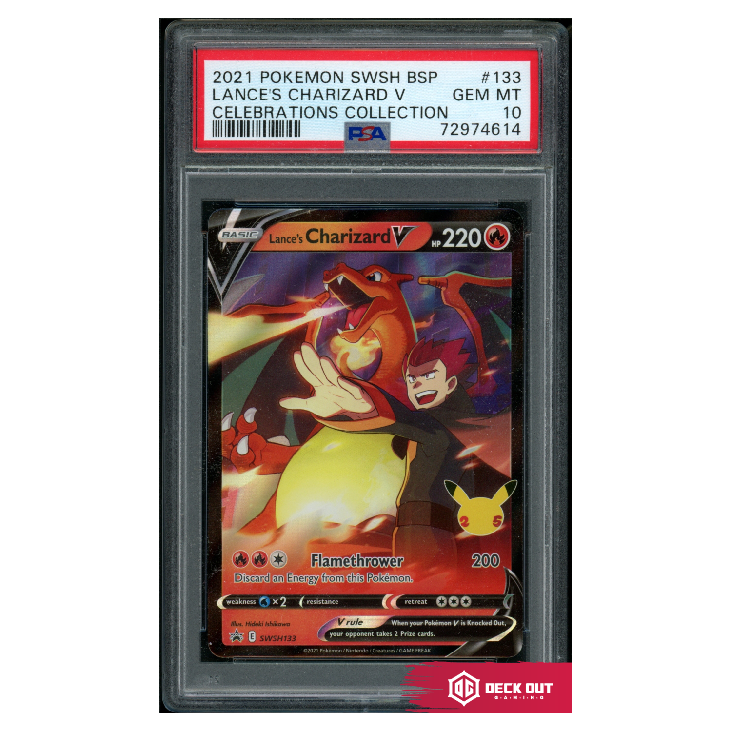 Lance's Charizard - SWSH Promos - SWSH133 - PSA 10 - 72974614 - Deck Out Gaming