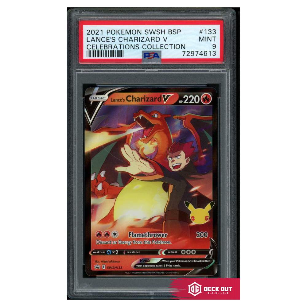 Lance's Charizard V - SWSH Promos - SWSH133 - PSA 9 - 72974613 - Deck Out Gaming