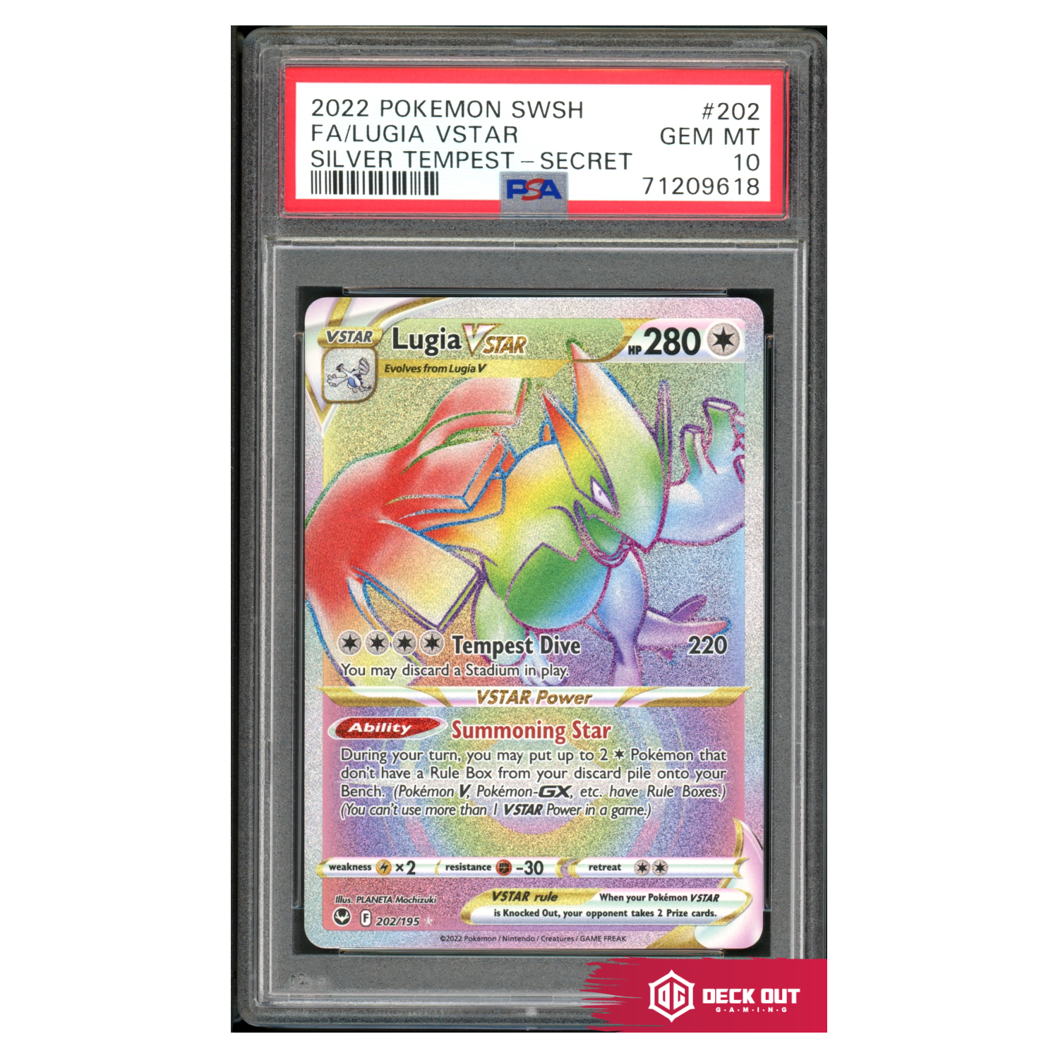 Lugia VSTAR - Silver Tempest - 202 - PSA 10 - 71209618 - Deck Out Gaming