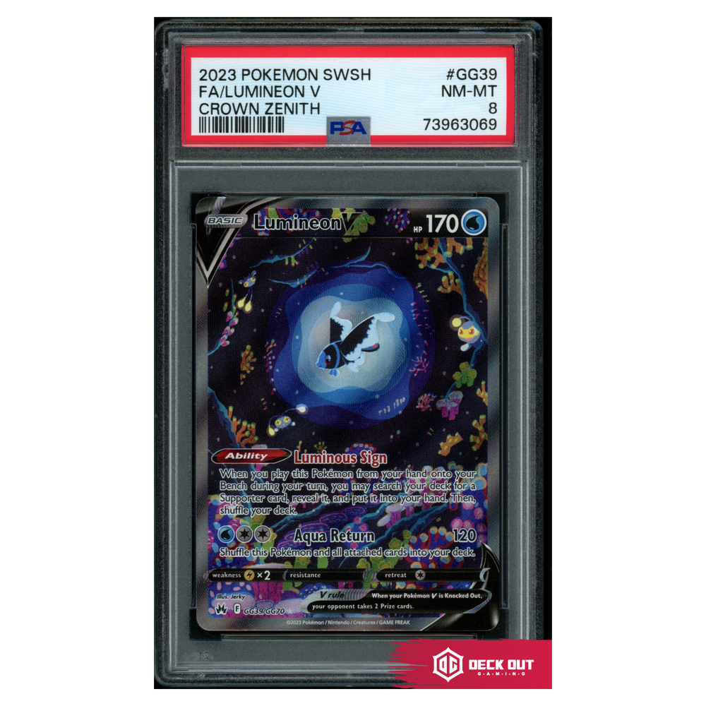 Lumineon V - Crown Zenith - GG39 - PSA 8 - 73963069 - Deck Out Gaming