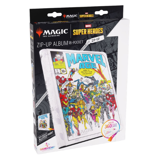Gamegenic: Zip-Up Album - MTG Marvel Super Heroes - Marvel Age - (18-Pocket Side-Loading) - Deck Out Gaming