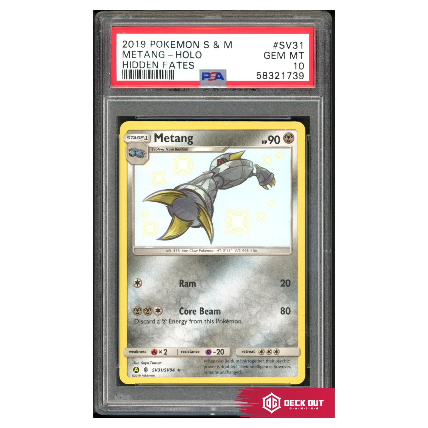 Metang - Hidden Fates - SV31 - PSA 10 - 58321739 - Deck Out Gaming