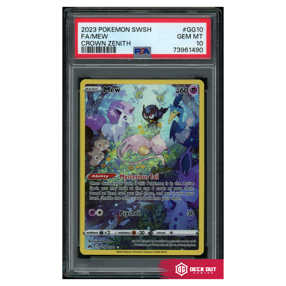 Mew - Crown Zenith - GG10 - PSA 10 - 73961490 - Deck Out Gaming