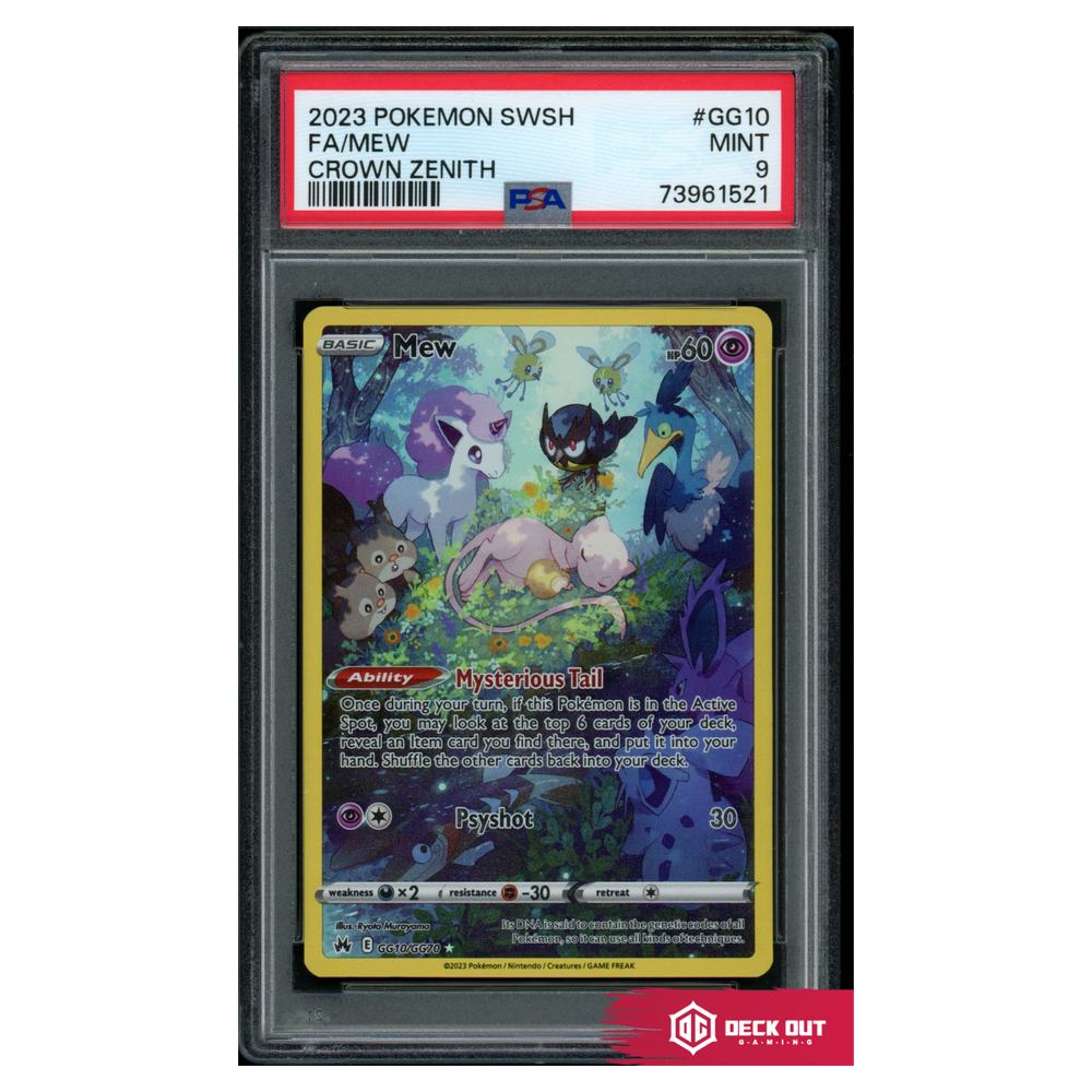 Mew - Crown Zenith - GG10 - PSA 9 - 73961521 - Deck Out Gaming