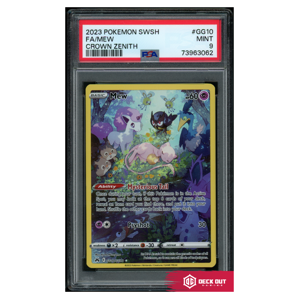 Mew - Crown Zenith - GG10 - PSA 9 - 73963062 - Deck Out Gaming