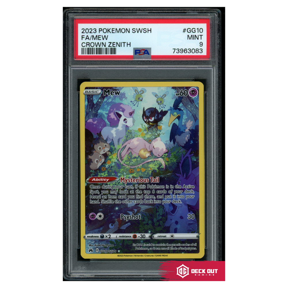 Mew - Crown Zenith - GG10 - PSA 9 - 73963083 - Deck Out Gaming