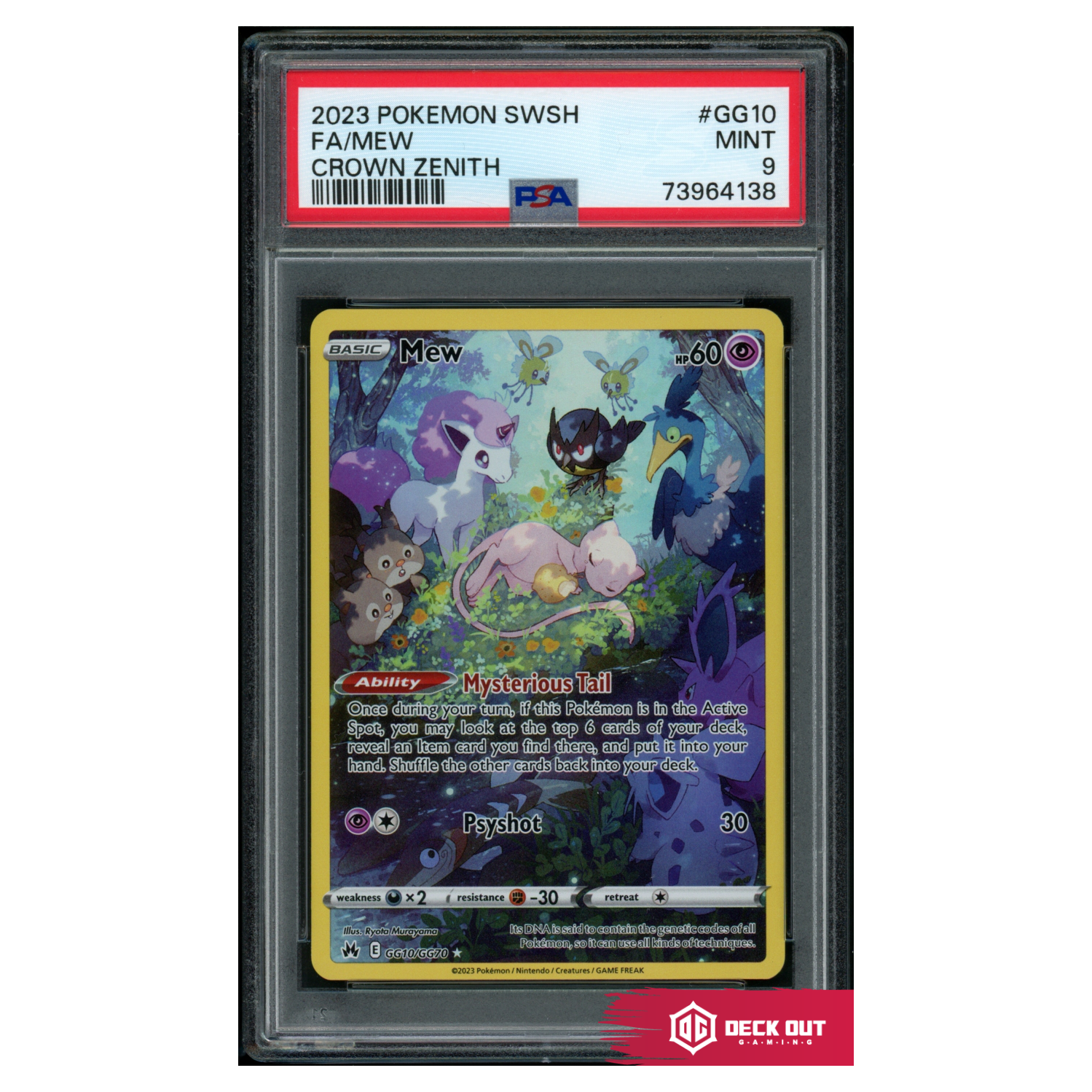 Mew - Crown Zenith - GG10 - PSA 9 - 73964138 - Deck Out Gaming