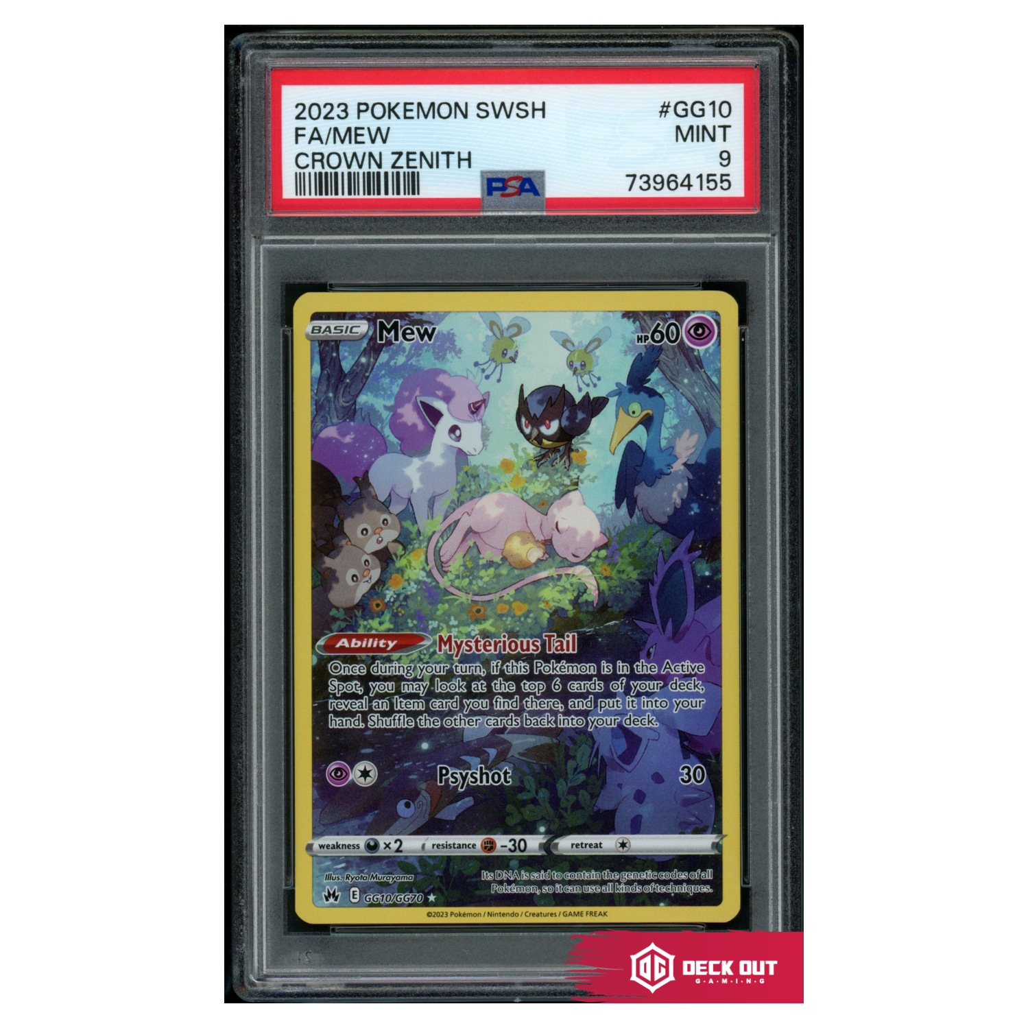 Mew - Crown Zenith - GG10 - PSA 9 - 73964155 - Deck Out Gaming