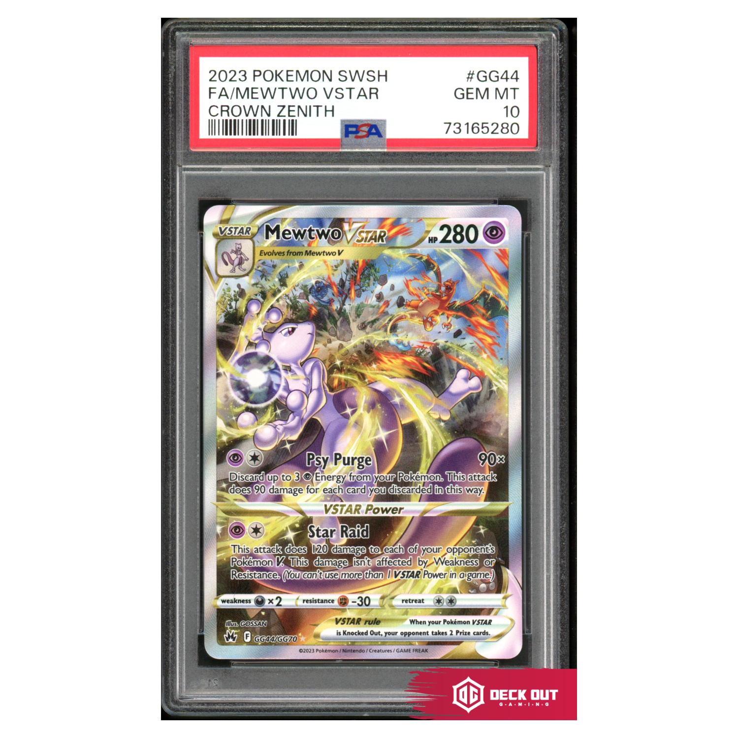 Mewtwo VSTAR - Crown Zenith - GG44 - PSA 10 - 73165280 - Deck Out Gaming