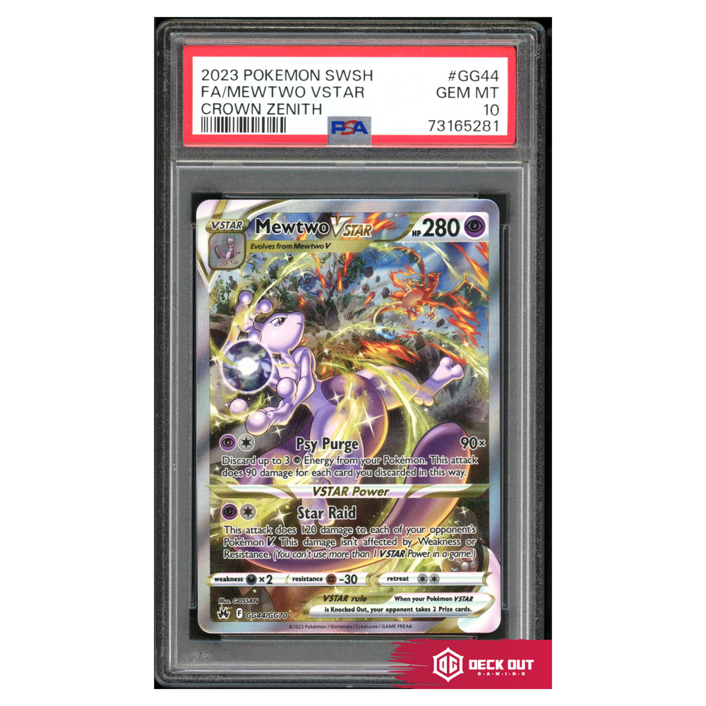 Mewtwo VSTAR - Crown Zenith - GG44 - PSA 10 - 73165281 - Deck Out Gaming