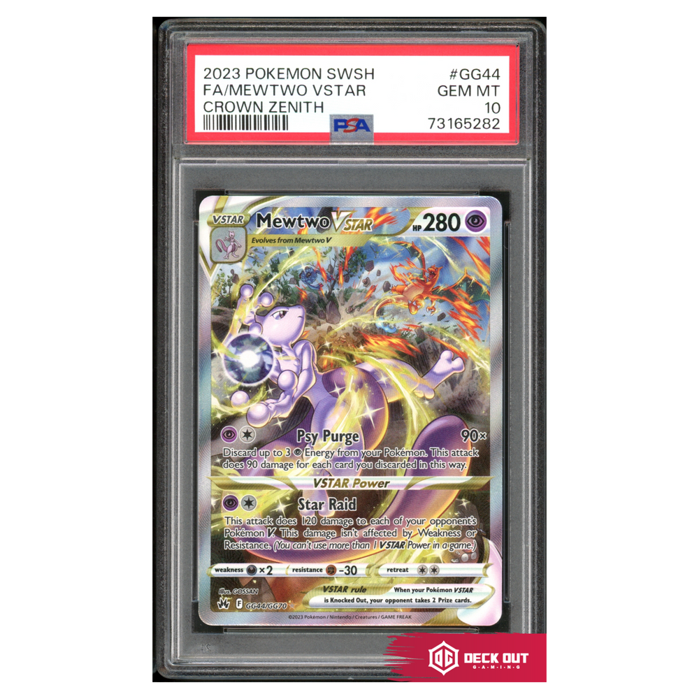 Mewtwo VSTAR - Crown Zenith - GG44 - PSA 10 - 73165282 - Deck Out Gaming