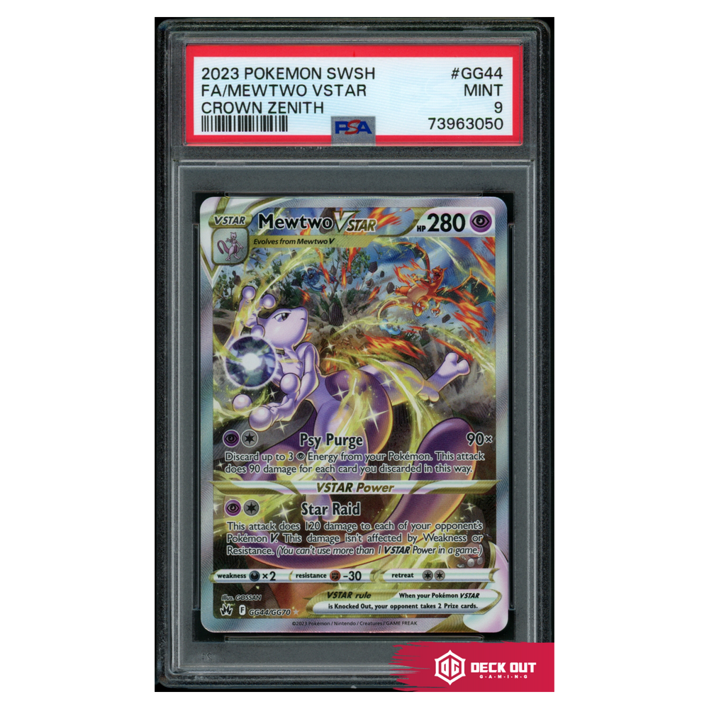 Mewtwo VSTAR - Crown Zenith - GG44 - PSA 9 - 73963050 - Deck Out Gaming