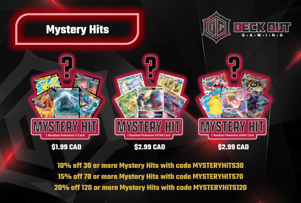 Deck Out Gaming Canada S Premier Pokemon Card Store Mystery Hits Banner