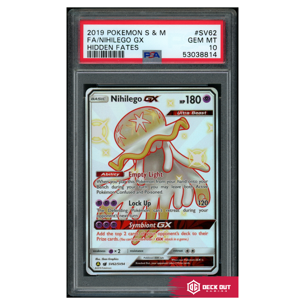 Nihilego GX - Hidden Fates - SV62 - PSA 10 - 53038814 - Deck Out Gaming