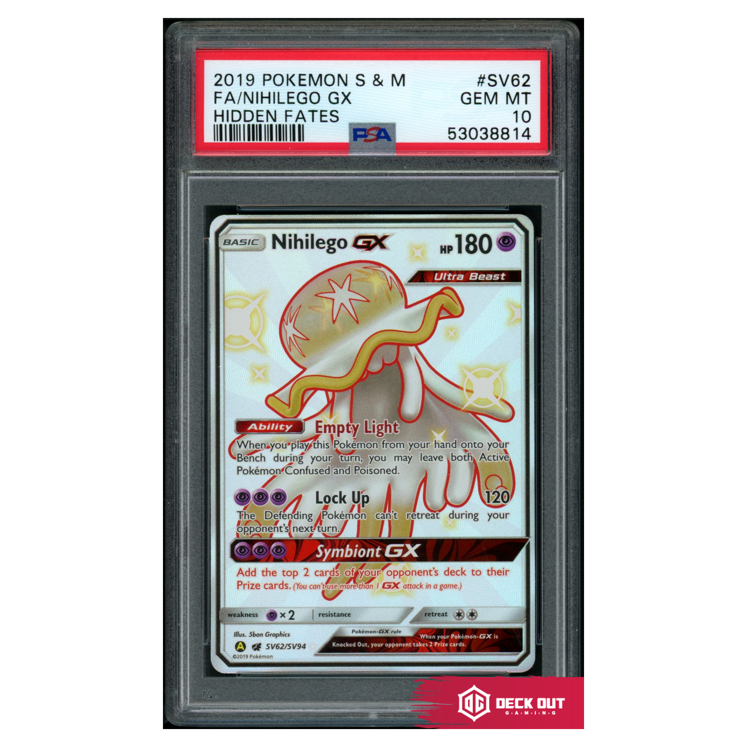 Nihilego GX - Hidden Fates - SV62 - PSA 10 - 53038814 - Deck Out Gaming