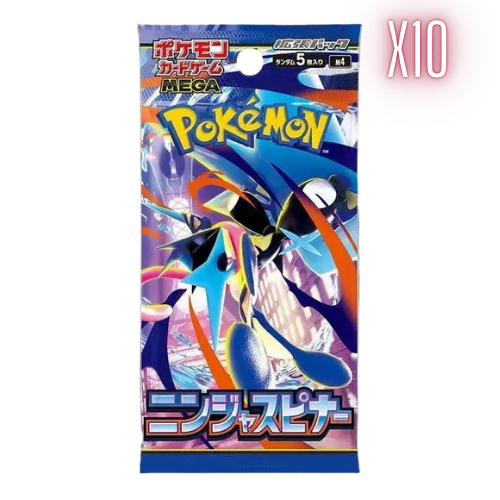 Pokemon M4 Ninja Spinner Japanese Booster Pack Bundle - 10 Packs - Deck Out Gaming
