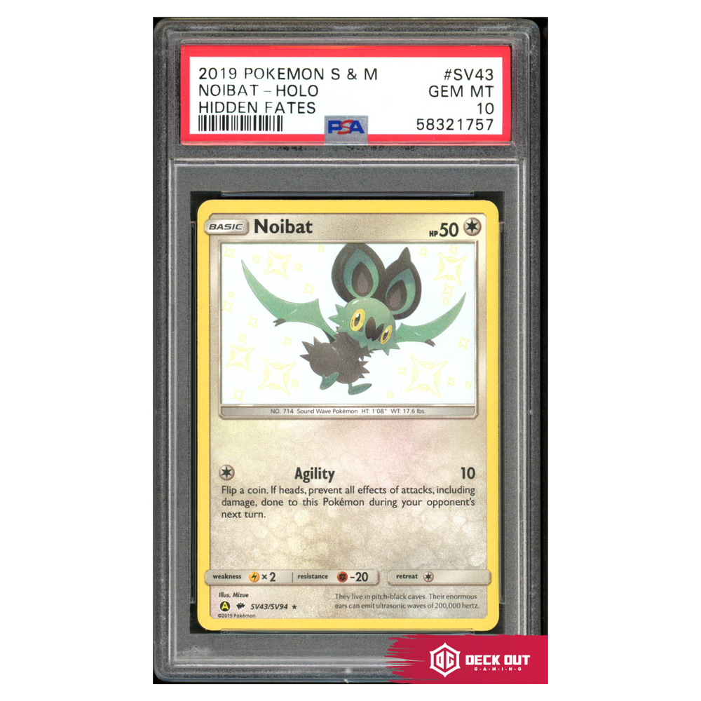 Noibat - Hidden Fates - SV43 - PSA 10 - 58321757 - Deck Out Gaming