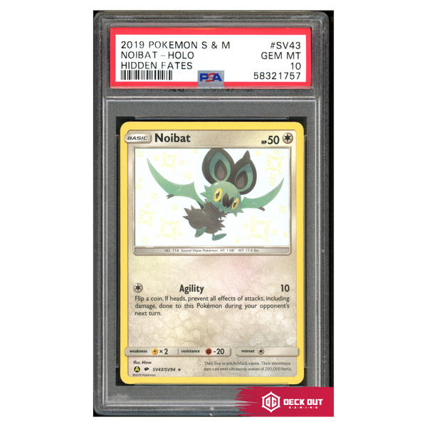 Noibat - Hidden Fates - SV43 - PSA 10 - 58321757 - Deck Out Gaming