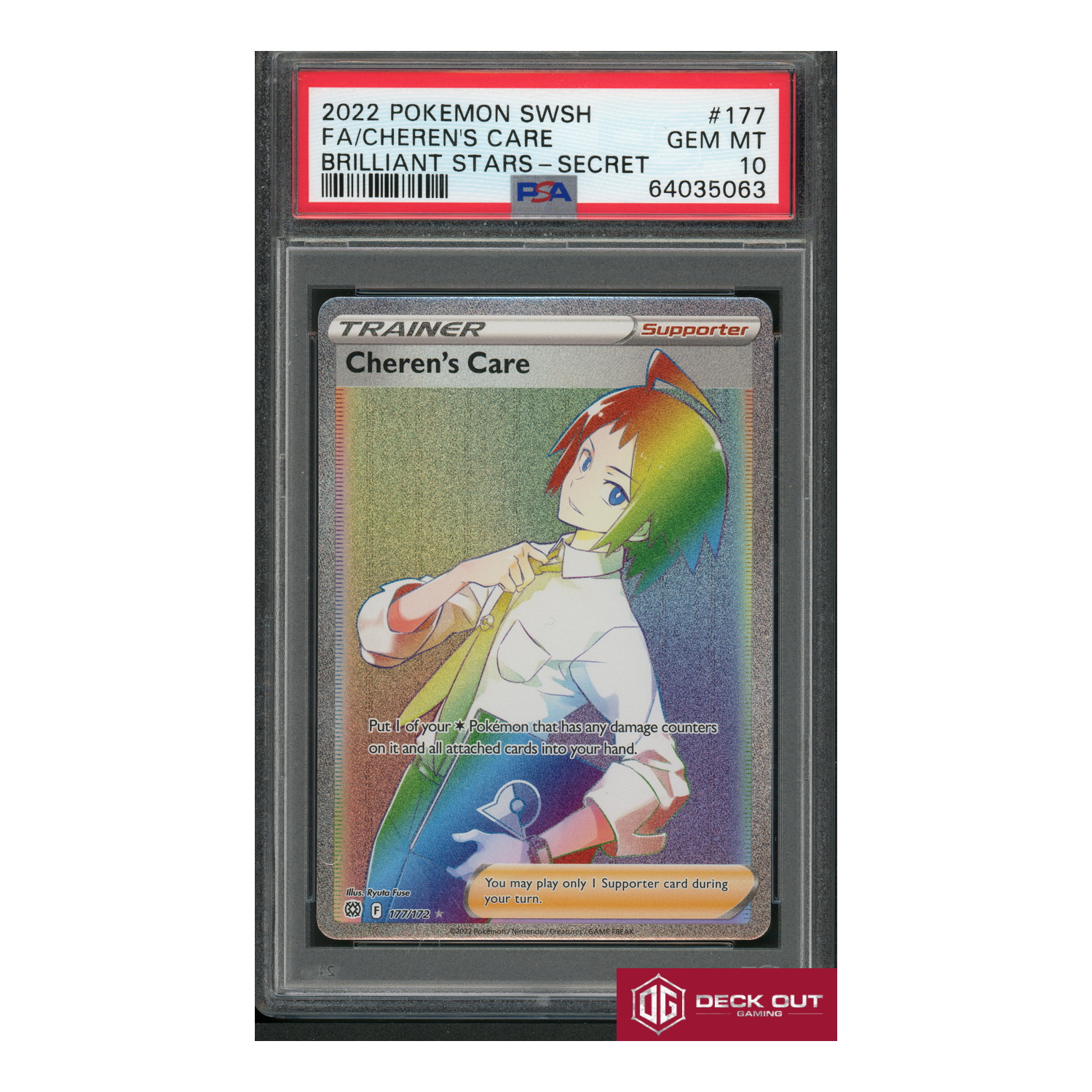 Cheren's Care - PSA 10 - 64035063 - Brilliant Stars - #177