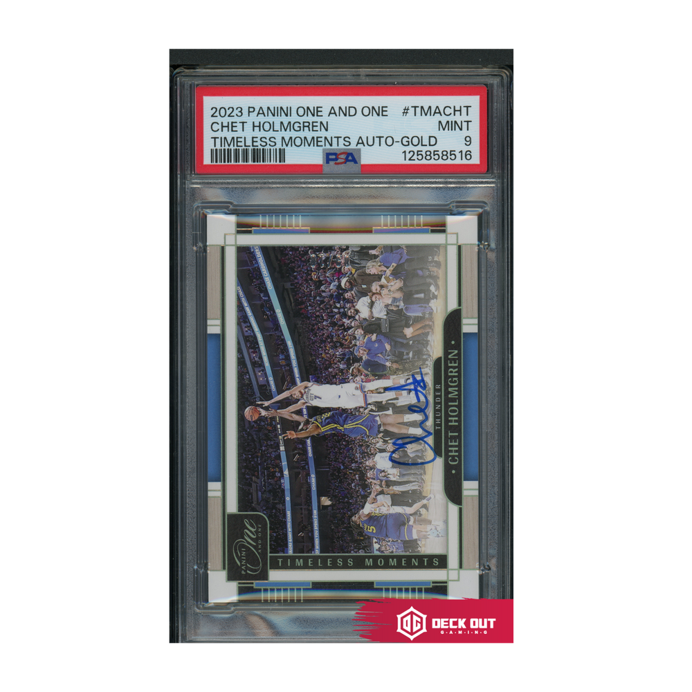 Chet Holmgren - Timeless Moments Auto Gold - 2023 Panini One And One - 9/10 - TMACHT - PSA 9 - 125858516