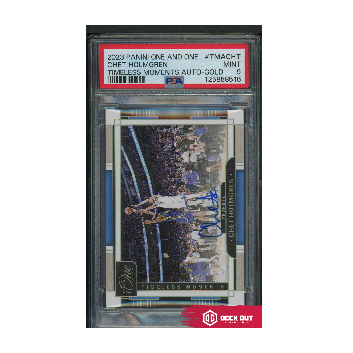 Chet Holmgren - Timeless Moments Auto Gold - 2023 Panini One And One - 9/10 - TMACHT - PSA 9 - 125858516