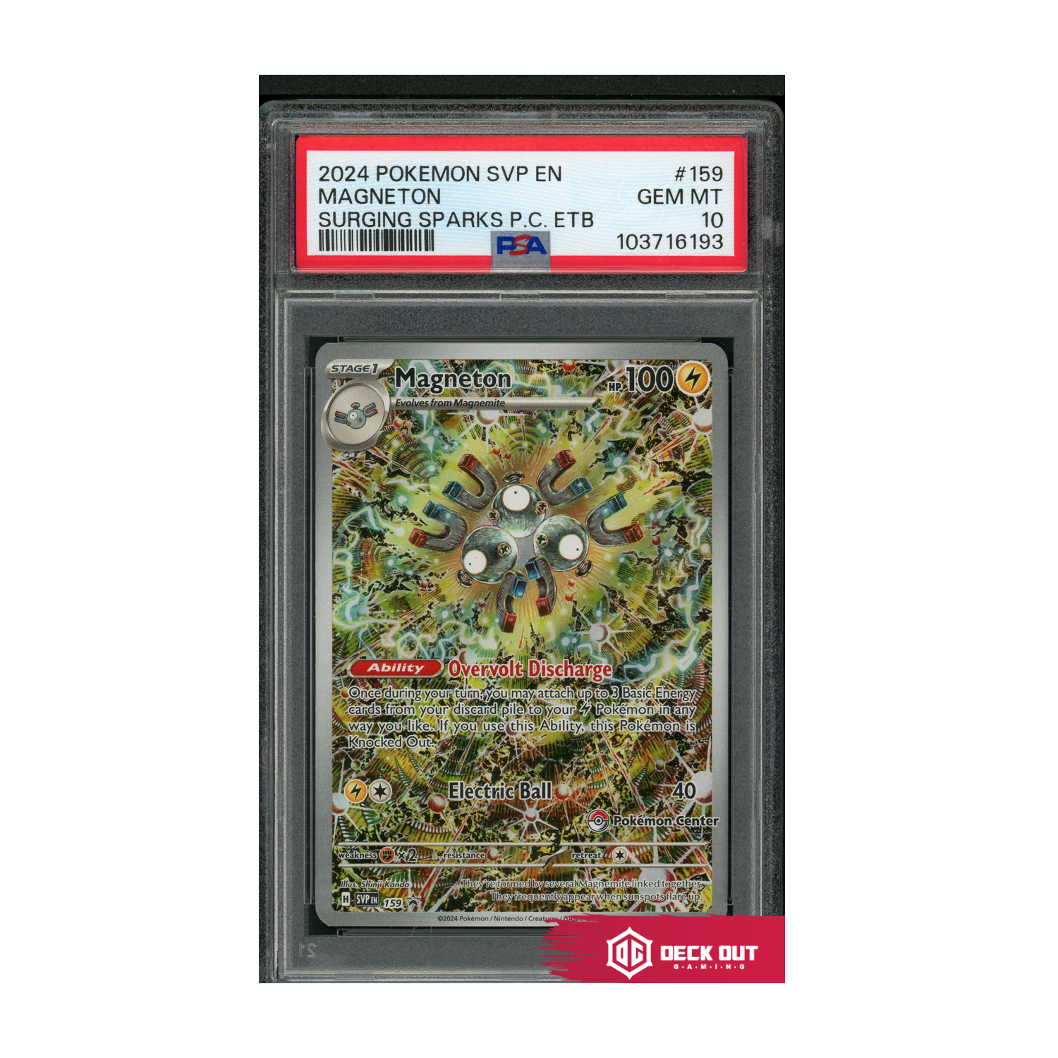 Magneton - Surging Sparks P.C. ETB - 159 - PSA 10 - 103716193 - Deck Out Gaming