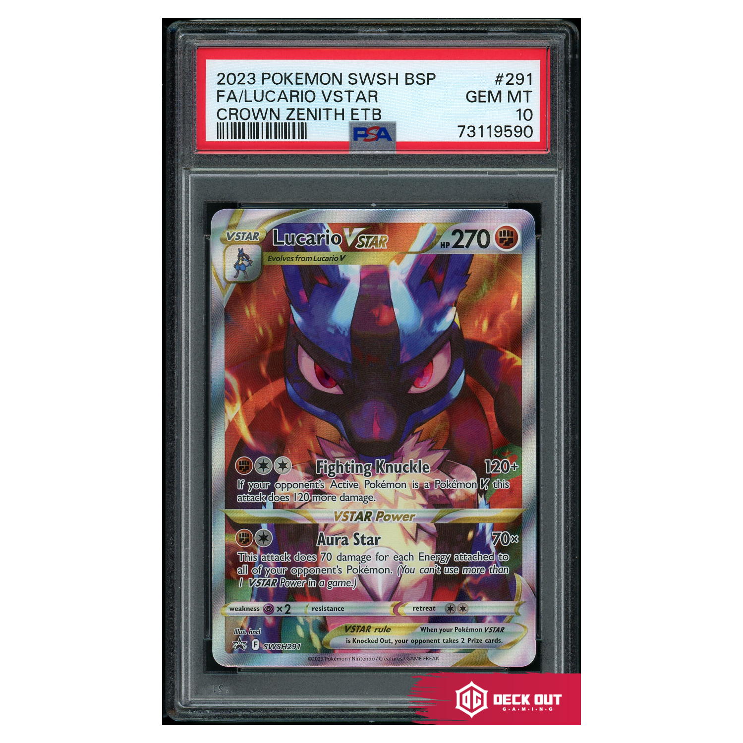 Lucario VSTAR - SWSH Promos - SWSH291 - PSA 10 - 73119590 - Deck Out Gaming