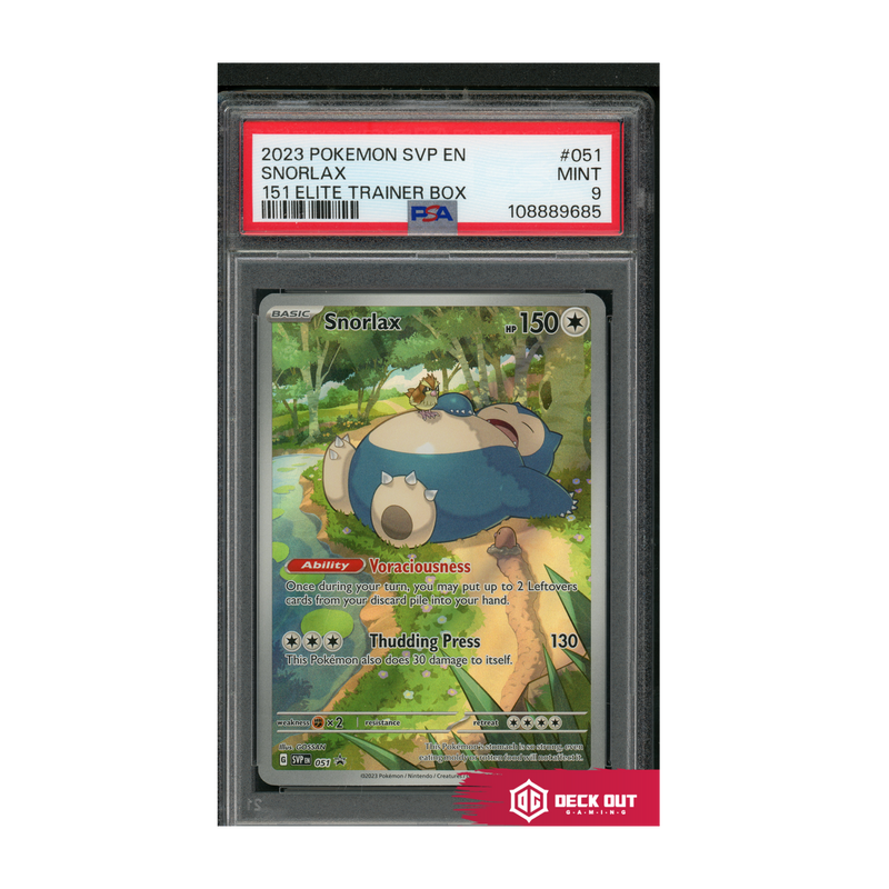 Snorlax - SV Promos - SVP051 - PSA 9 - 108889685 - Deck Out Gaming