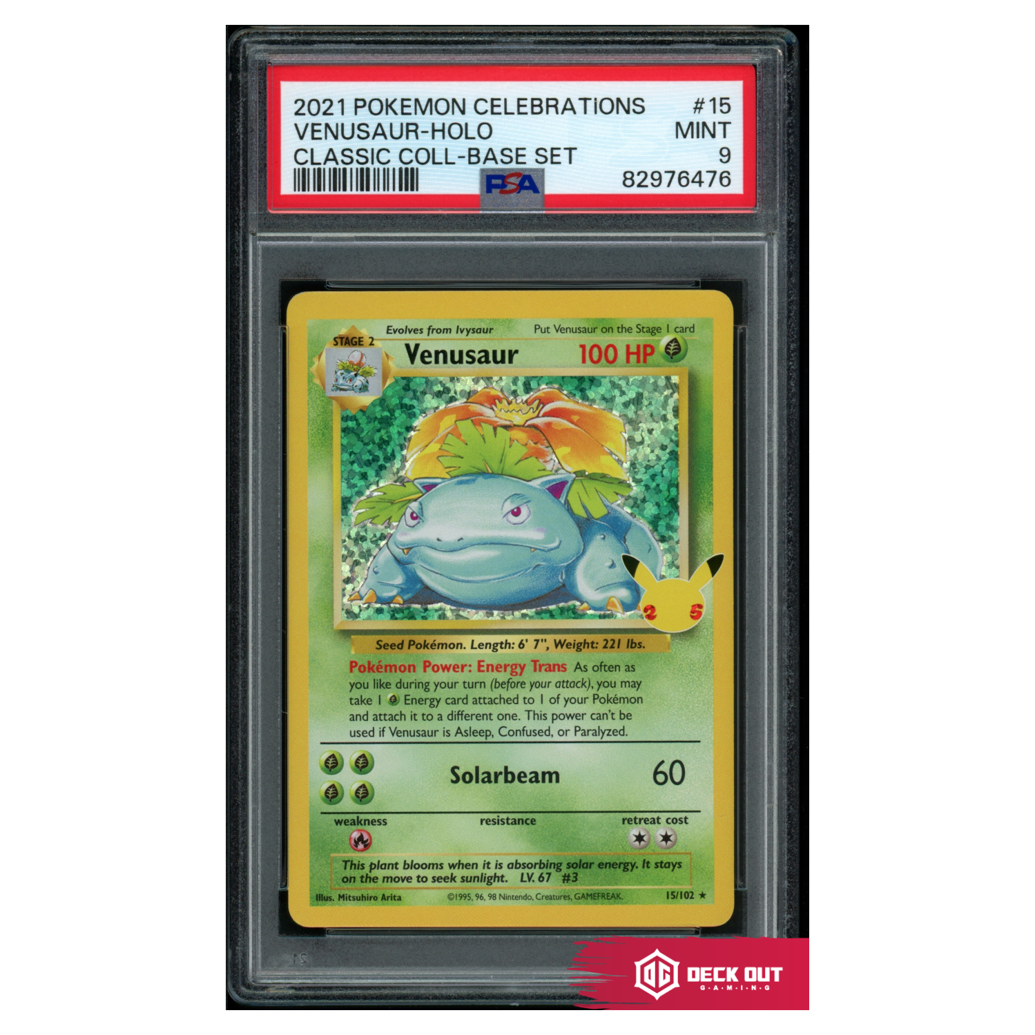 Venusaur - Celebrations Classic Collection - 15 - PSA 9 - 82976476 - Deck Out Gaming