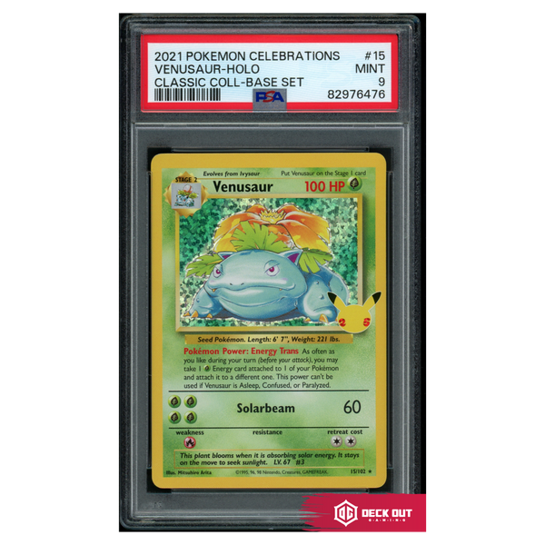 Venusaur - Celebrations Classic Collection - 15 - PSA 9 - 82976476 - Deck Out Gaming