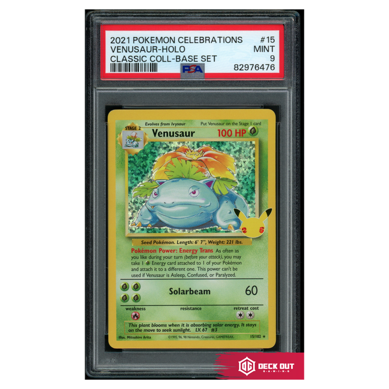 Venusaur - Celebrations Classic Collection - 15 - PSA 9 - 82976476 - Deck Out Gaming