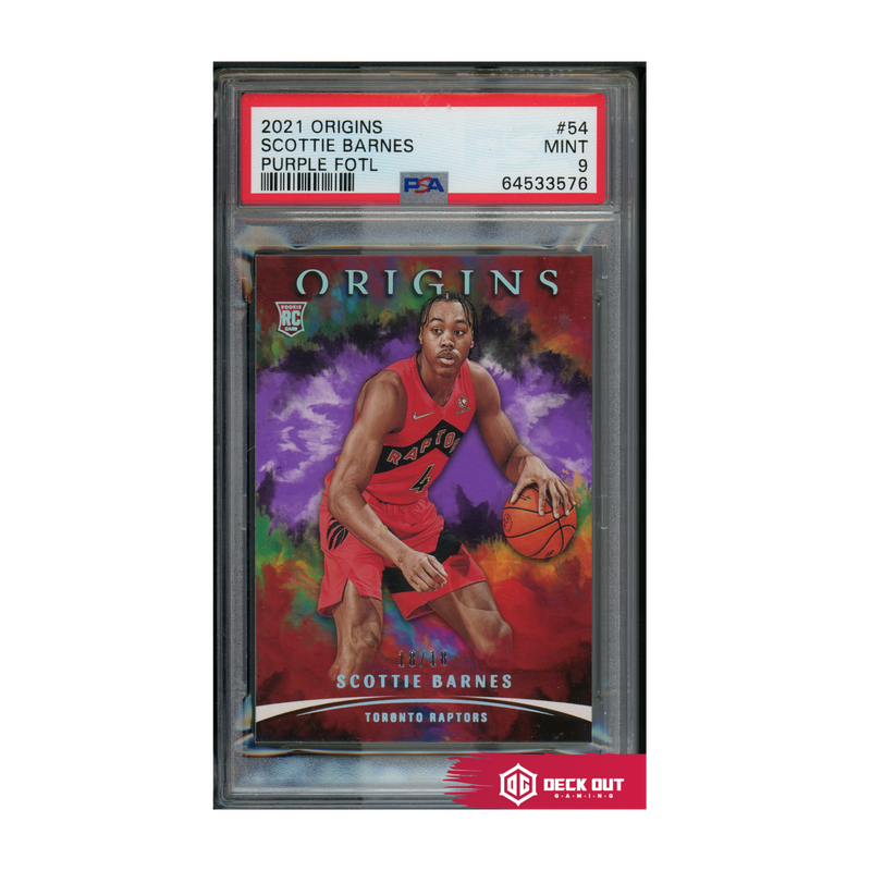 Scottie Barnes (Purple Foil) - 2021 Origins - 54 - PSA 9 - 18/18 - 64533576 - Deck Out Gaming