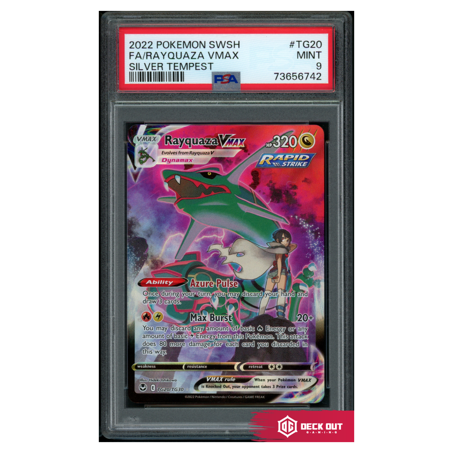 Rayquaza VMAX - Silver Tempest - TG20 - PSA 9 - 73656742 - Deck Out Gaming