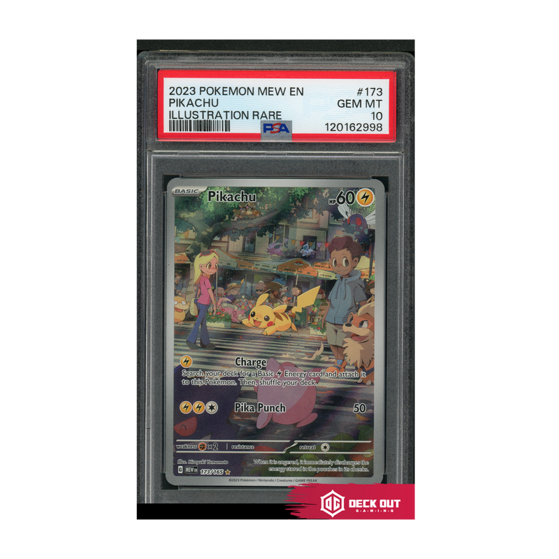 Pikachu - Illustration Rare - 2023 Pokemon MEW EN - 173 - PSA 10 - 120162998 - Deck Out Gaming